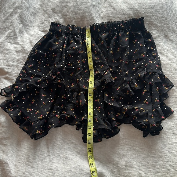 FOR LOVE & LEMONS Willow handkerchief Mini Skirt Black XL - Picture 7 of 7